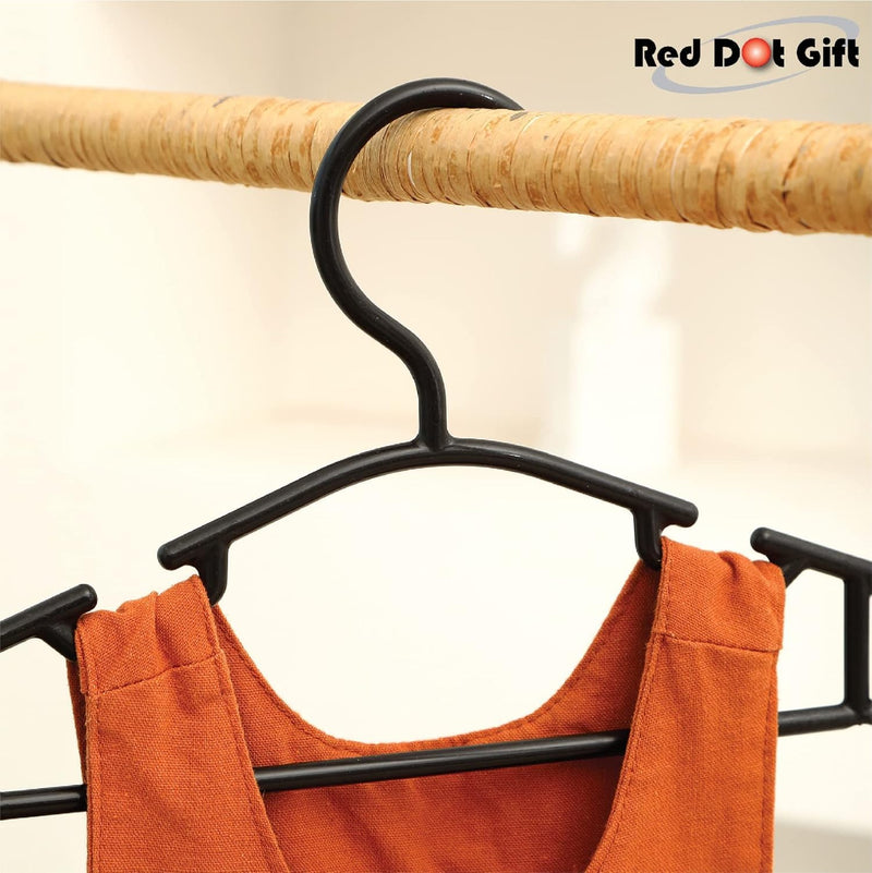 Red Dot Gift® 10-Pack Baby Clothes Hangers Nonslip Children Coat Hangers Plastic Nursery Hangers With Notched Shoulder For Babies Toddlers Kids Clothes Hanger,suit hanger (White)