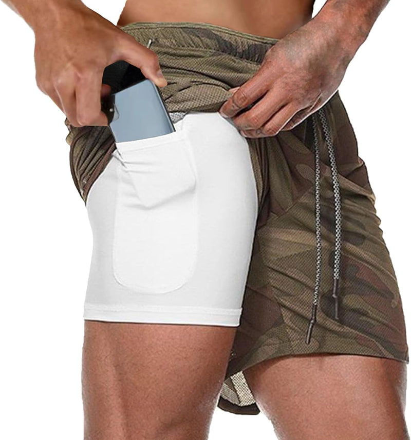Dress Cici Gym Shorts for Men, Men's Activewear Running Shorts,Drawstring Gym Shorts Men, 2 Layer Loose Athletic Shorts with 4 Pockets