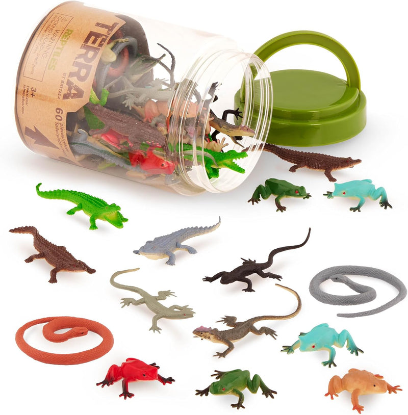Tropical Fish World - 60pcs Mini Reptiles & Amphibians