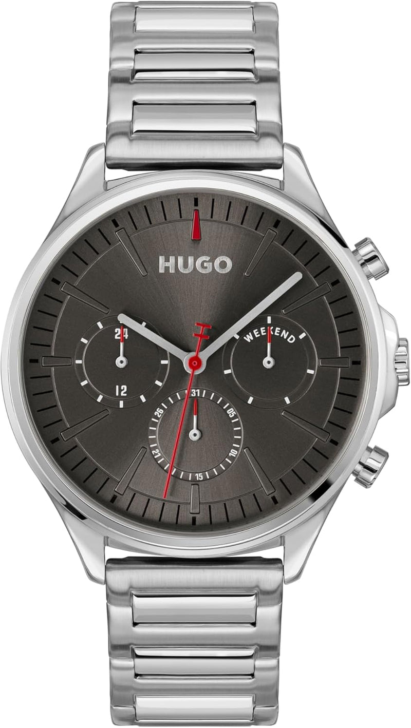 Hugo SMASH MULTI Men Watch, Analog - Silver / Grey