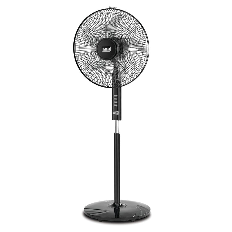 Black & Decker 60W Stand Fan 16 Inch Diameter, 90° Wide Swing 3 Speeds Plus Modes And 5AS Blade, For The Perfect Temperature FS1620-B5 2 Years Warranty