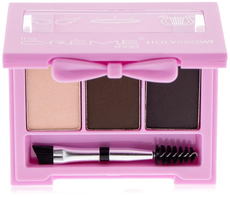 The CrÃ¨me Shop Eyebrow Powder Palette, Dark Brown. With Brush & Spooley . Long Lasting,Water Resistant, Pigmented. Made In Korea -Holy Brow, Deep