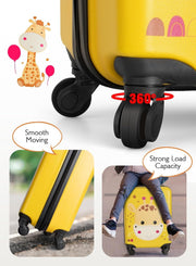 Kids Luggage Set,Kids Luggage and Backpack,Toddler lightweight trolley case with spinner wheels,Hardside carry-on suitcase for boys and girls (Yellow) - Yellow
