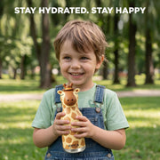 Kids Water Bottle 460ml Insulated Stainless Steel - AMICA STUDIO (Gigi Giraffe)