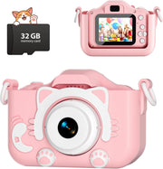 Kids Camera Toys for 6+ Year Old Boys/Girls, Kids Digital Camera for Toddler with 1080P Video, Chritmas Birthday Festival Gifts for Kids, Selfie Camera for Kids,(Pink)