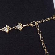 Chain Belt for Women Rhinestone Crystal Waist Belts Metal Waist Chain Metal Belt Women Girls Adjustable Body Link Belts Fashion Belly Jewelry for Jeans Dresses (Gold)