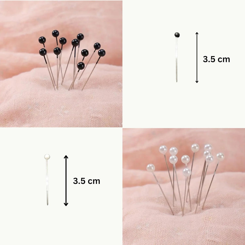 80PCS Pearlised Scarf/Hijab Pins: Elegant Muslim Brooches for Women - Pack of 2