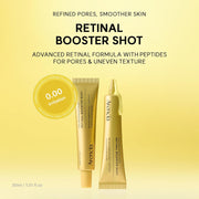 Retinal Booster Shot Serum, Firming Advanced Night Serum with Caffeine and Ectoin for Mature Skin, Pore Minimizing, WFine Lines & Wrinkles, Korean Skincare 30ml/1.01 fl.oz