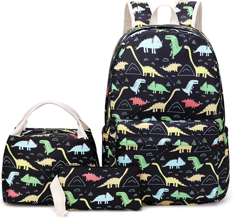 School Bag for Kids, Boys Girls Backpack with Lunch Box Pencil Case Toddler Kindergarten School Bookbag Set (Pink B) - Black