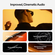 XREAL One AR Glasses with X1 Chip, Native 3 DoF, 147" 50FOV 120Hz HD Display, Renowned Audio, 3 Adjustable Lens Transparency, Compatible with iPhone 16/15, Steam Deck, ROG, Mac, PC, Android & iOS