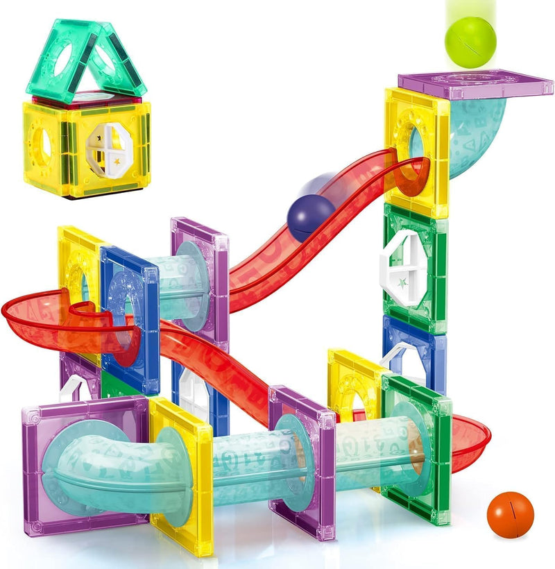 Baybee Magnetic Tiles for kids Magnetic Building Blocks Toys Educational Toys Magnetic Blocks Stacking Toys Kids 3D Magnet Building Puzzle for kids Toddler Boys & Girls 3+Year (26 Pcs) - 47 Pcs