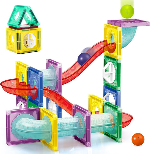Baybee Magnetic Tiles for kids Magnetic Building Blocks Toys Educational Toys Magnetic Blocks Stacking Toys Kids 3D Magnet Building Puzzle for kids Toddler Boys & Girls 3+Year (34 Pcs) - 47 Pcs