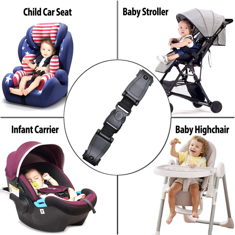 1pcs Universal Child Chest Harness Clip, Car Seat Safety Belt Clip Buckle, Anti-Slip Baby Chest Clip Guard Compatible with Seats, Strollers, Schoolbags, for 1.5-inch Width Harness (black)