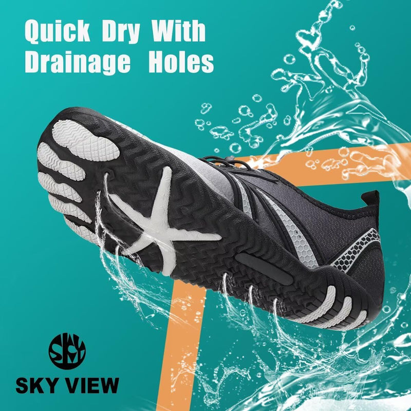 SKY VIEW Water Shoes for Men Women River Shoes Adult Swim Beach Lake Pool Aqua Socks Barefoot Quick Dry for Hiking Surfing Kayaking Cruise Ship Essentials