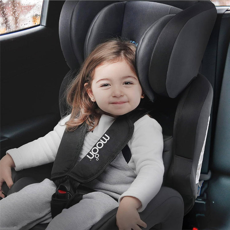 The Moon Brand Tolo Car Seat – Baby Travel Gear for Kids (9m to 11yrs) – ForwardFacing Child Booster Seat w/ Adjustable Headrest – Group 123 Comfort Car Accessories – Green