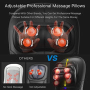 Neck & Back Massager with Heat, Shiatsu & Rolling Massage Chair Pad with Adjustable Neck Pillow, Vibration Seat & Spot Massage for Pain Relief & Relaxation Home & Office EM-5227