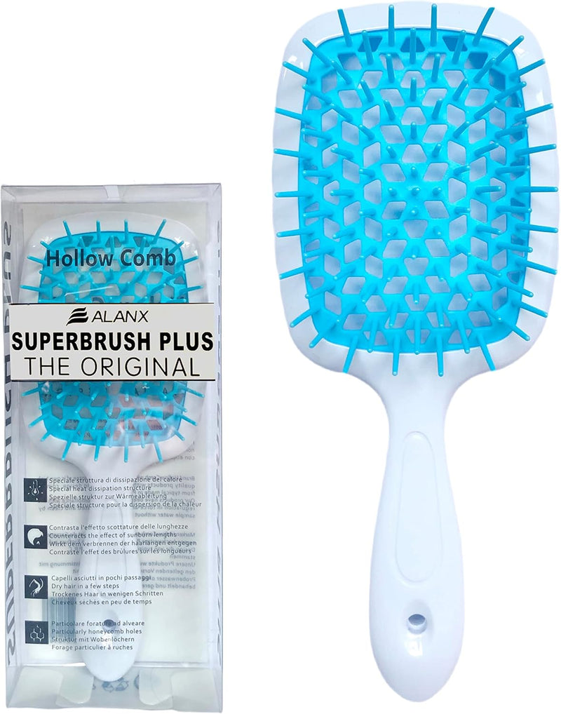 ALANX Detangler Hairbrush ï¼ŒMassage Curl Combï¼ŒDetangling Hair Brush for Women, Girls and Kids for Wet, Dryï¼ŒFine, Curly, Thick and Long Hair (WHITE/YELLOW)