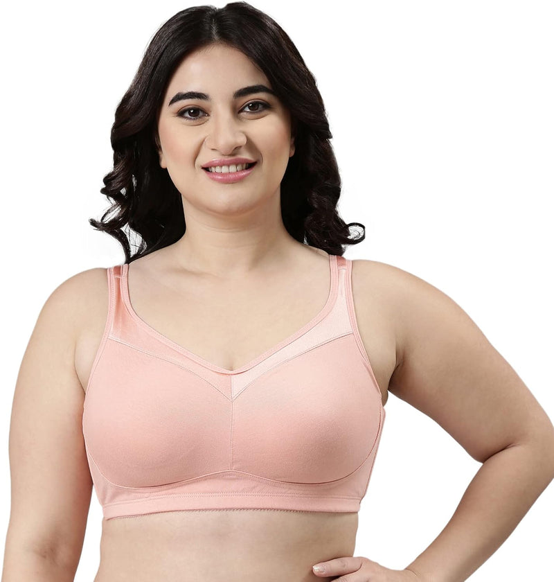 Women A112 Non Padded Non Wired Bra - PEACH BLUSH