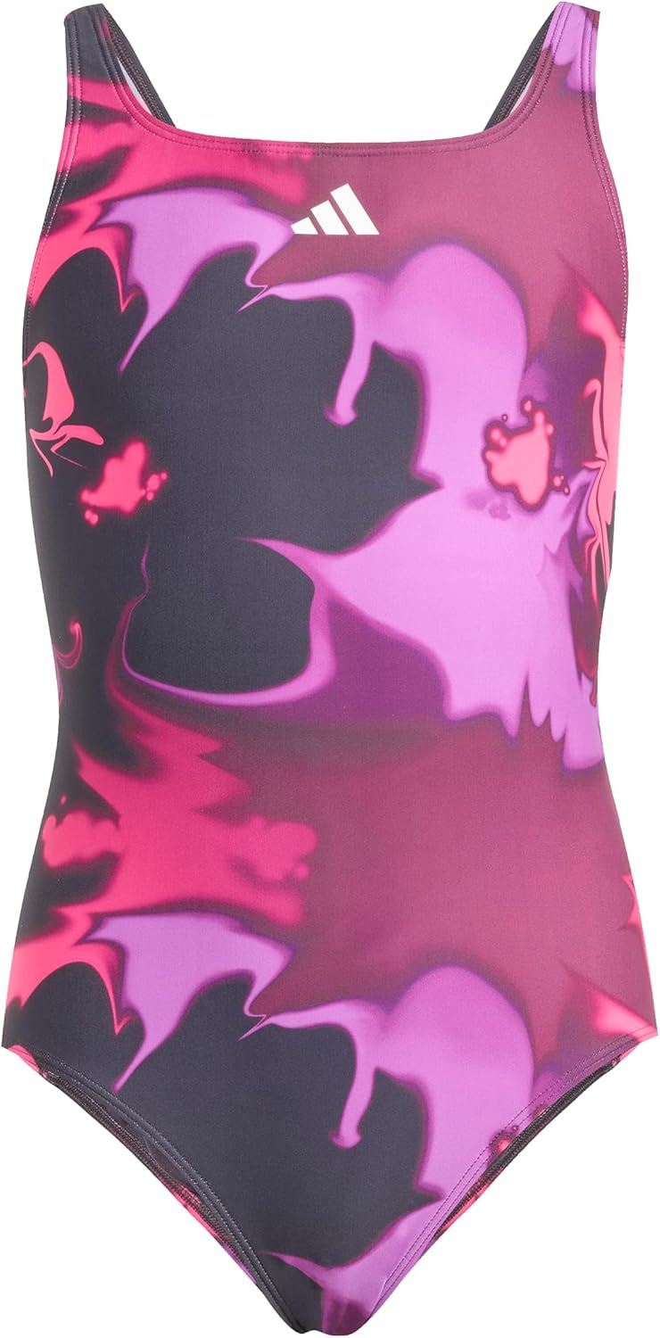 girls Tie Dye V-back Swimsuit Kids Swimwear - Purple