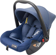 The Moon Brand Bibo Infant/Baby/Kids Travel Car Seat With Full Body Support Cushion Rear Facing Seat Carry Cot AdjUStable Canopy Suitable For 0 Months+0 13 Kg - Black - Blue