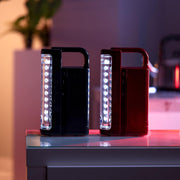 Geepas 24 Mega Luminous LED's Rechargeable LED Lantern Set Of 2 30 Super Bright SMD LEDs, Energy Efficient, USB Charging Red & Black