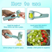 Grape Cutter, Strawberry Cutter, Slicer Tomato Cutter, Small Fruit Quarter Cutter, kitchen Gadgets for Vegetable Fruit Salad, Cake Decoration