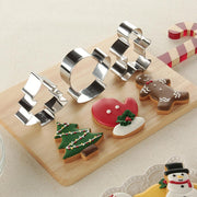 Christmas Cookie Cutters, 12 Pcs Stainless Steel Holiday Cookie Cutters Shape, Gingerbread Men, Christmas Tree, Snowflake, Santa Face and Snow Man for Baking Decorative Party Supplies
