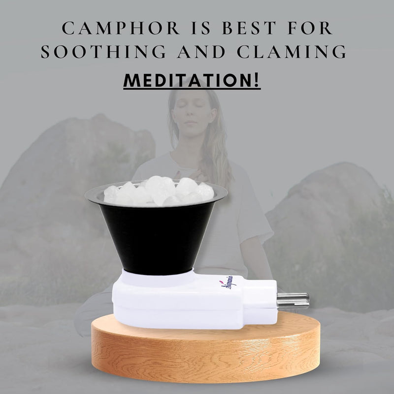 SIGNAMIO® 2 Pcs Kapoor Dani Electrical Camphor Diffuser Burner Set Oil Diffuser for Home, Featuring a bakhoor Burner and Electric dhup dani for Pooja Room