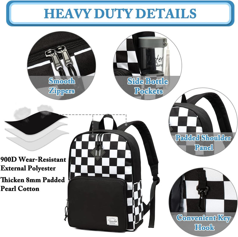 VASCHY Backpack for Women Men, Ultra Lightweight School Bag for Kids Teen Boys Girls, Casual Daypack Work, Travel