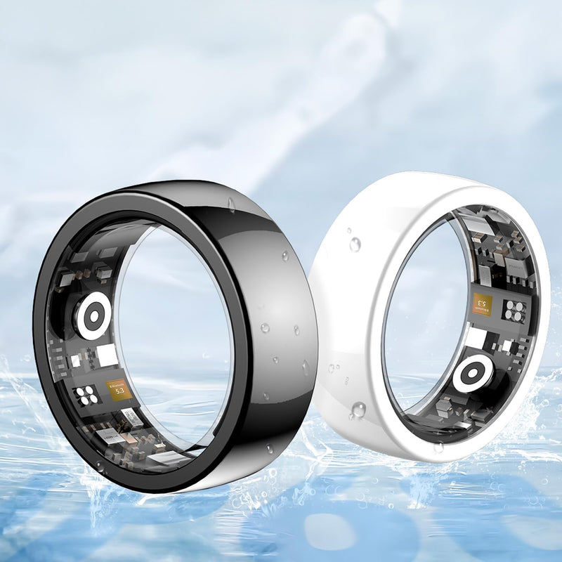 Riversong Smart Ring with Nano Ceramic Design, 24/7 Heart Rate & Sleep Monitor, SP02 Tracking, Activity & Calories Tracking, 3-Day Battery, IP68 Water Resistant, Compatible with iOS & Android