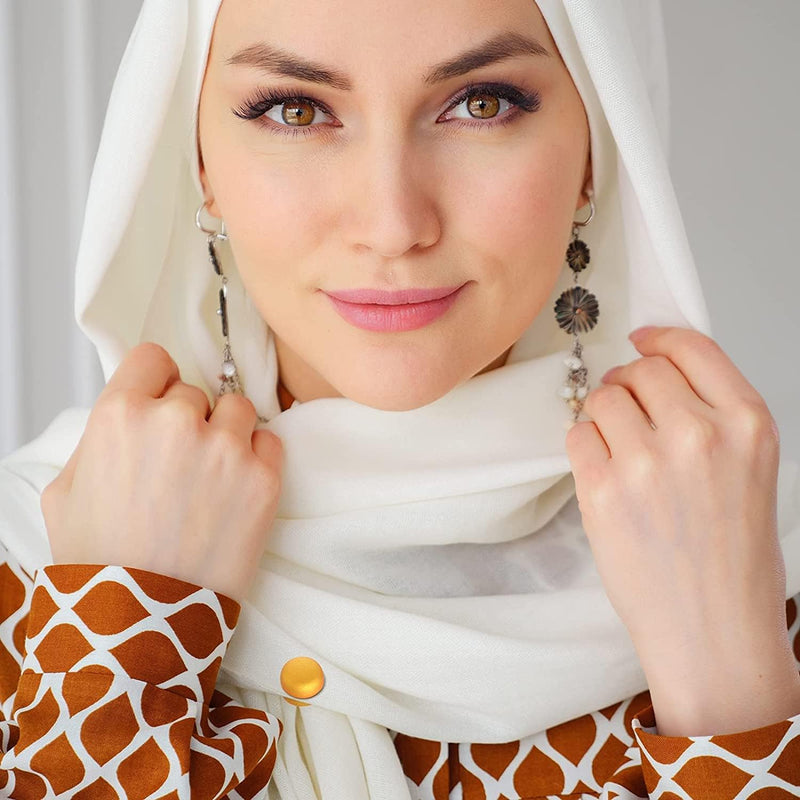 Loiisgy 8 Pieces Hijab Magnetic Pins, Strongest Commercial Strength Magnetic Hijab Pins Buttons for Women Scarf Knitwear Hats Lapel Safety, Shiny and Matte Style Pack (8 Colors)