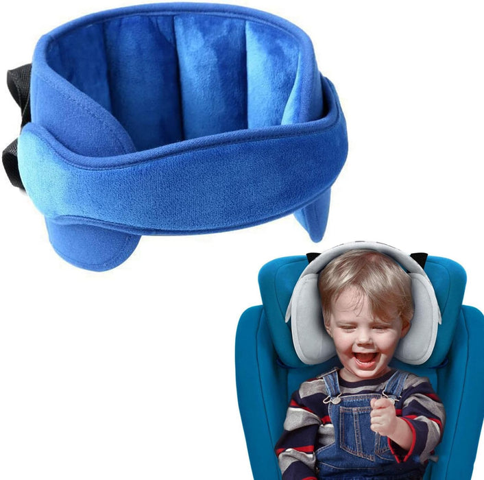 Azonee Child Car Head Support, Sleep Aid Belt, Adjustable Headrest for Child Safety Seat, Adjustable Cotton Car Seat Headrest for Baby Kids Toddler, Head Protector Strap and Neck Support Band (grey)