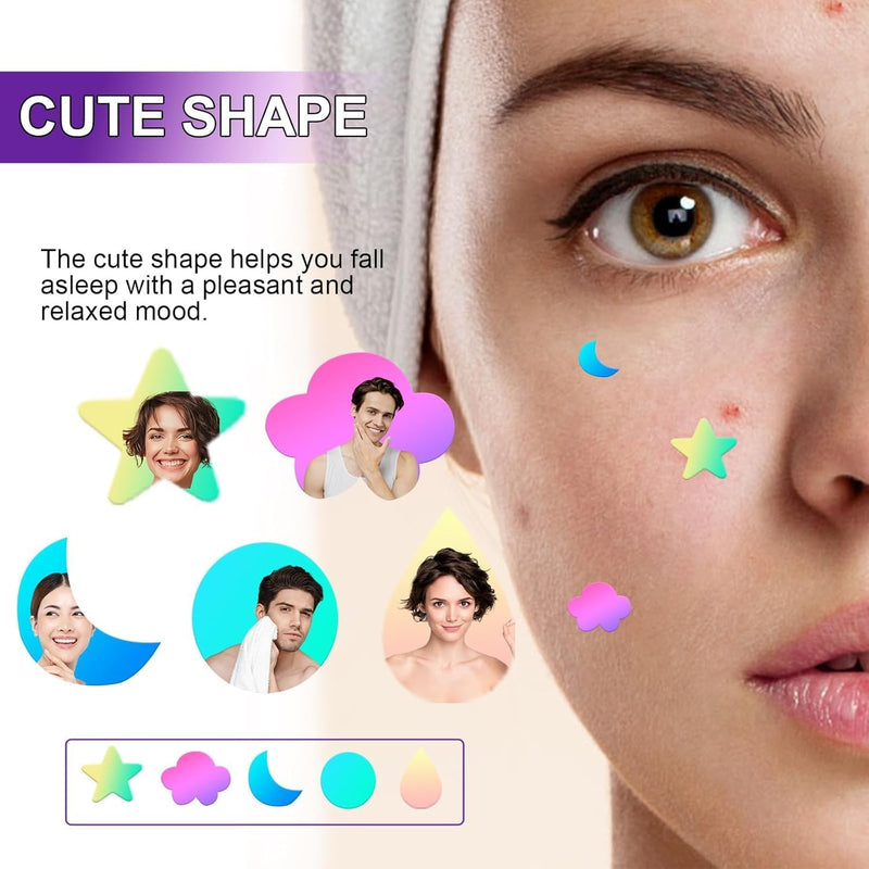 Azonee Pimple Patches for Face, Hydrocolloid Acne Patches Cute Star Zit Covers Spot Cover Stickers 180 Pcs with Tea Tree Salicylic Acid Natural Green Algae Extract Blemish Spot Stickers, 5 Styles
