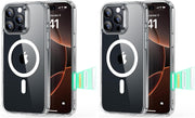 ESR for iPhone 17 Pro Max Case, Camera Control Cover, Compatible with MagSafe Accessories, TPU, Military-Grade Drop Protection, Shock-Absorbing Air Guard Corners, Hybrid Series, Clear - iPhone 16 Pro Max (Pack of 2) A-Clear