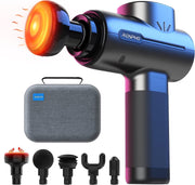Active Massage Gun with Heat Deep Tissue Muscle, 2022 Upgrade Powerful Portable Gun Massage Percussion Massager Gun for Athletes, Electric Back Massagers, Handheld Body Massager Gun Gifts - Black