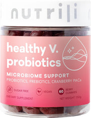 Healthy V. Probiotics For Women & Prebiotics, Cranberry & D-Manose Digestion, Vaginal & pH Balance