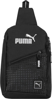 unisex-adult No 1 Logo Sidewall Sling Backpack - Black/Silver