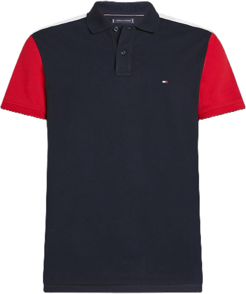 Mens Rwb blocking reg pol Polos (pack of 1) - Desert Sky