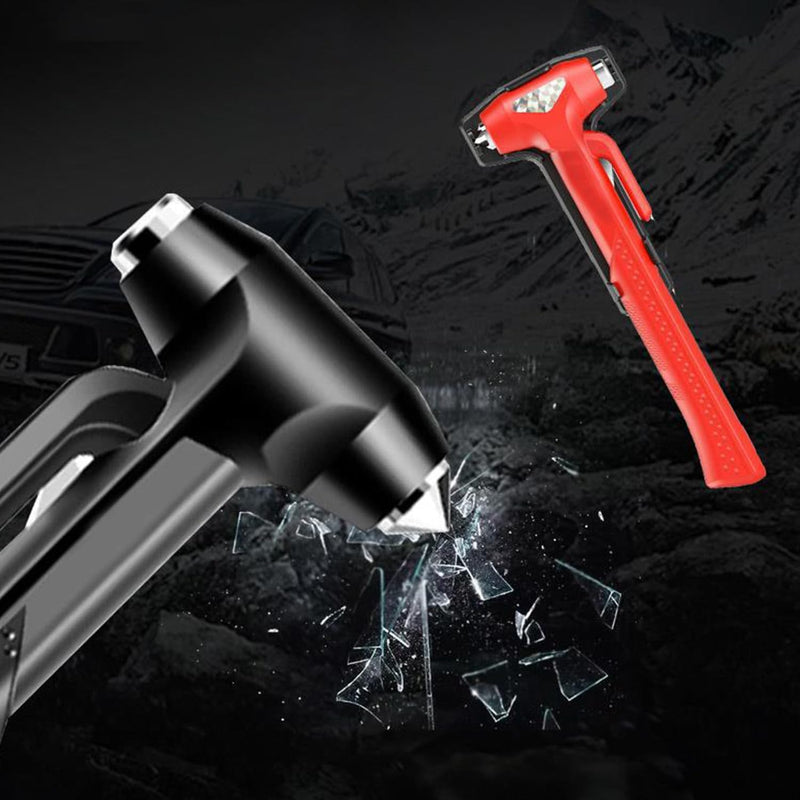 WONDER POINT Premium Car Glass Breaker with Seat Belt Cutter - Automotive Safety Hammer - Emergecy Escape Tool, Car Autoaccessory Metal Window Hammer, Vehicle Hard Aluminium Alloy Head Design