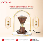 Electric Incense Bakhoor Burner Strix 5 Pole Control with Temperature Regulation Lasting Freshness Upto 4 Hours For Fragrance Oil, Incense & Eaglewood IB-413 1 Year Brand Warranty