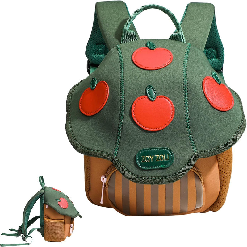 Children's School Bag, Cartoon Kindergarten Kids Snack Book Bag, Toddler Outing Backpack, Lightweight New Travel Bag - Green