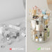AWH 360° Rotating Makeup Organizer – Clear Acrylic Spinning Storage Display for Cosmetics, Skincare, Perfume, Beauty Essentials & Toiletries – Space-Saving Vanity & Bathroom Organizer