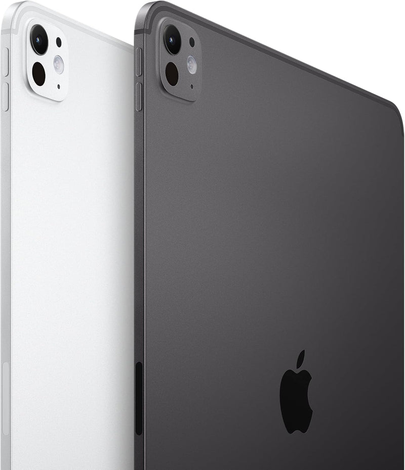 Apple iPad Pro 11-inch (M4): Ultra Retina XDR display, 256GB, Landscape 12MP Front Camera/12MP Back Camera, LiDAR scanner, Wi-Fi 6E, Face ID, All-Day Battery Life, Standard glass - Silver (Renewed)