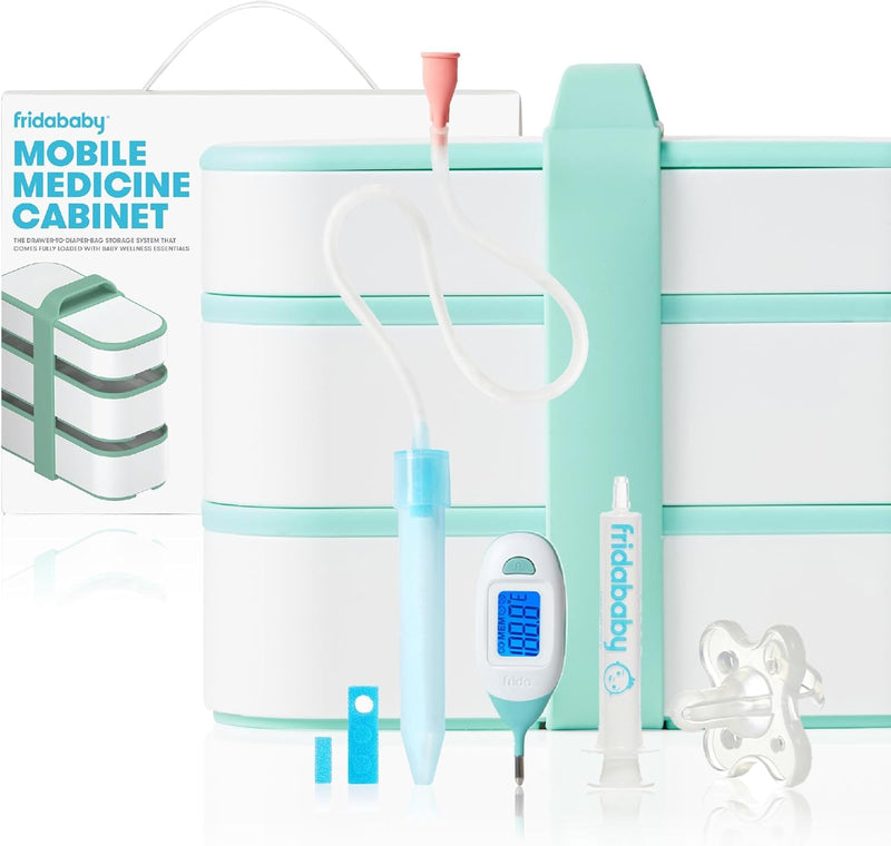 Frida Baby Mobile Medicine Cabinet Travel Kit | Portable Carrying Case Stocked with Wellness Essentials