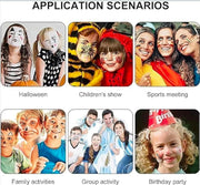 Face Paint Palette Set - 6 Vibrant Classic Colors with Double-Ended Applicator Brush, Hypoallergenic Non-Toxic Body Makeup Kit for Halloween, Cosplay, Parties, Festivals & Fancy Dress