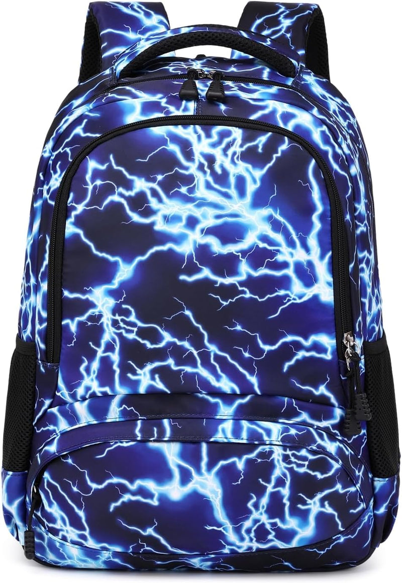 Jungen Schultasche Teenager Schulrucksack Jugendliche Rucksack Schule Daypacks Kinder Gro Schulranzen Wasserdicht - 01-blue