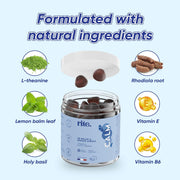CALM Vegan Vitamin Gummies Adaptogens Botanicals, L-Theanine, Vitamin B6, Vitamin E Reduce stress, support better sleep, improve mood 60 Vegan Gummies Delicious Natural berries flavour