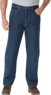 Men's Rugged Wear Stretch Jean Stonewashed Big - Antique Navy