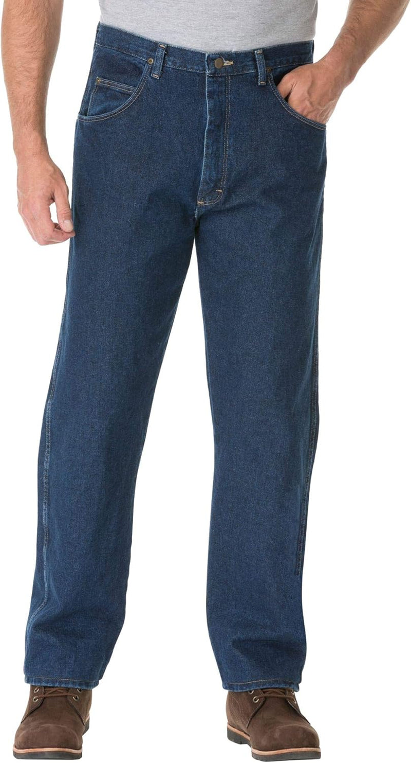 Men's Rugged Wear Stretch Jean Stonewashed Big - Antique Navy