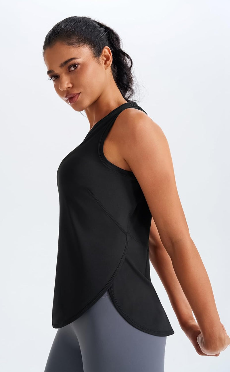 JOYSPELS Ice Silk Workout Tank Tops for Women Cool-Dry Sleeveless Loose Fit Yoga Shirts Athletic